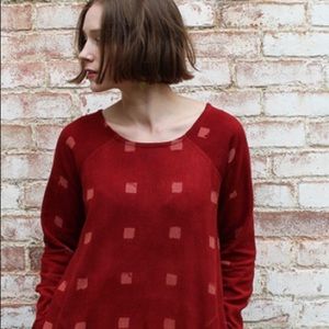 PO-EM Handwoven Block Print Blouse OSFM